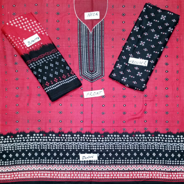 Fancy Printed Lawn Unstitched 3 Piece Suit Best for Girls  & women - Art# SS - FPL - SL8000-11 - UF