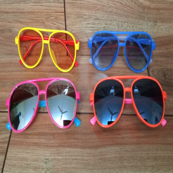 Fancy Modern Style Glasses for Kids / Sun Glasses / Party Glasses / Kid Glasses / New Police Style Glasses Multi-Color Art # SS-PG0004-1Pc