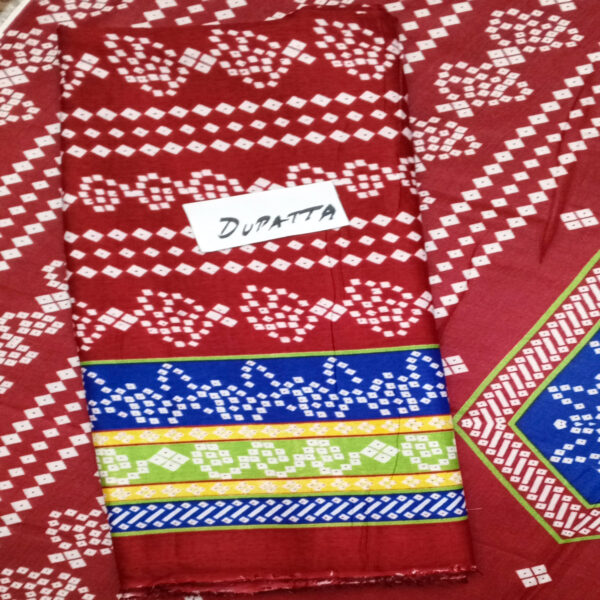 Fancy Printed Lawn Unstitched 3 Piece Suit Best for Girls  & women - Art# SS - FPL - SL8000-09 - UF - Image 5