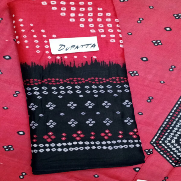 Fancy Printed Lawn Unstitched 3 Piece Suit Best for Girls  & women - Art# SS - FPL - SL8000-11 - UF - Image 5