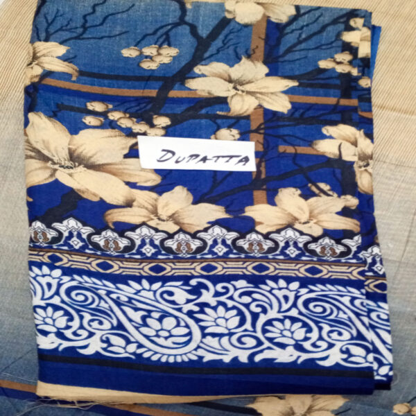 Fancy Printed Lawn Unstitched 3 Piece Suit Best for Girls  & women - Art# SS - FPL - SL8000-14 - UF - Image 5
