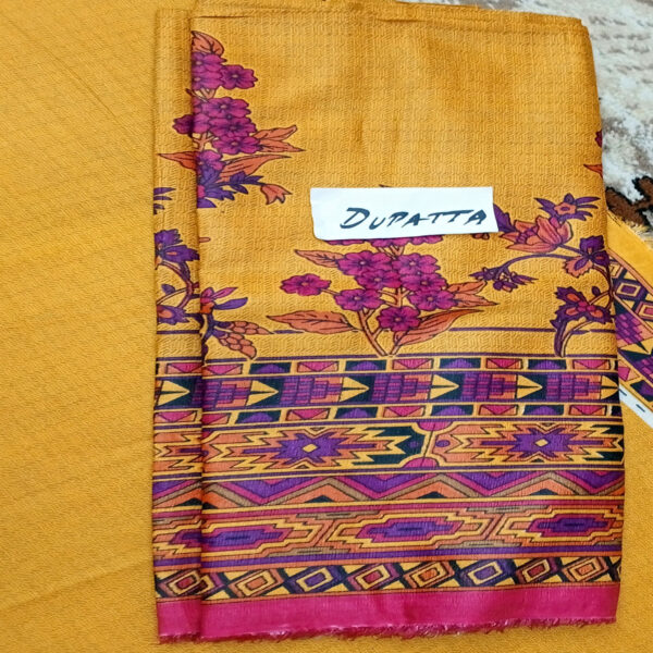 Fancy Printed Lawn Unstitched 3 Piece Suit Best for Girls  & women - Art# SS - FPL - SL8000-31 - UF - Image 6