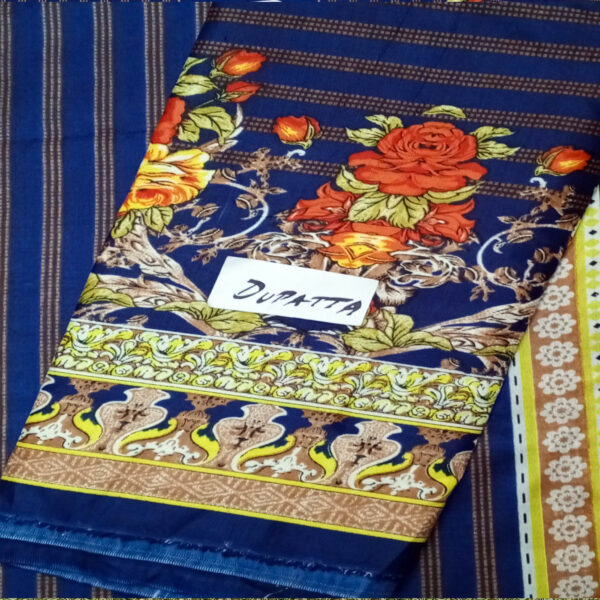 Fancy Printed Lawn Unstitched 3 Piece Suit Best for Girls  & women - Art# SS - FPL - SL8000-39 - UF - Image 6