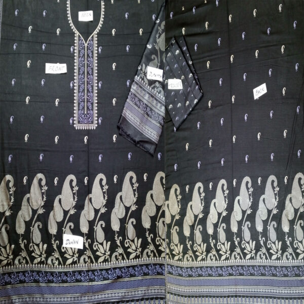 Fancy Printed Lawn Unstitched 3 Piece Suit Best for Girls  & women - Art# SS - FPL - SL8000-27 - UF - Image 3