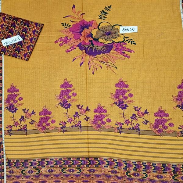 Fancy Printed Lawn Unstitched 3 Piece Suit Best for Girls  & women - Art# SS - FPL - SL8000-31 - UF - Image 2