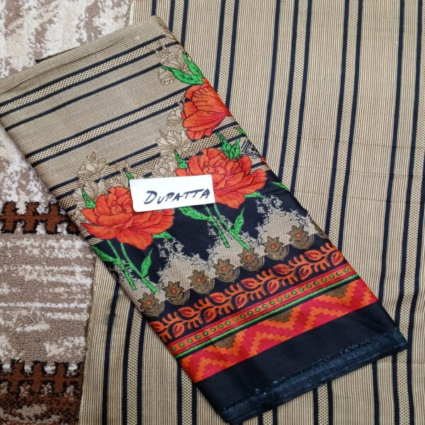 Fancy Printed Lawn Unstitched 3 Piece Suit Best for Girls  & women - Art# SS - FPL - SL8000-29 - UF - Image 5