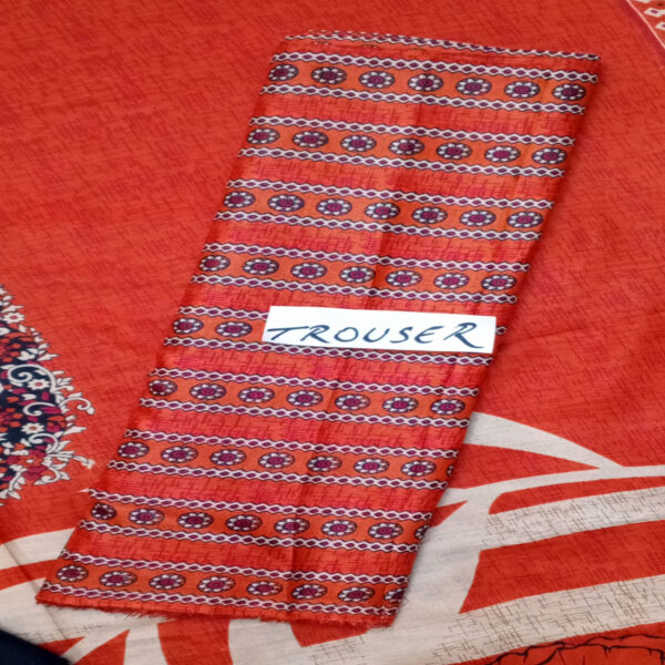 Fancy Printed Lawn Unstitched 3 Piece Suit Best for Girls  & women - Art# SS - FPL - SL8000-21 - UF - Image 4
