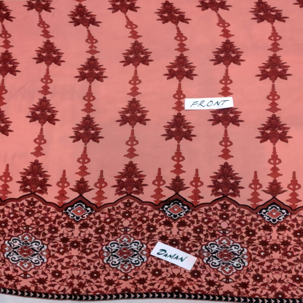 Fancy Printed Lawn Unstitched 3 Piece Suit Best for Girls  & women - Art# SS - FPL - LC - SL9000-05 - UF - Image 4