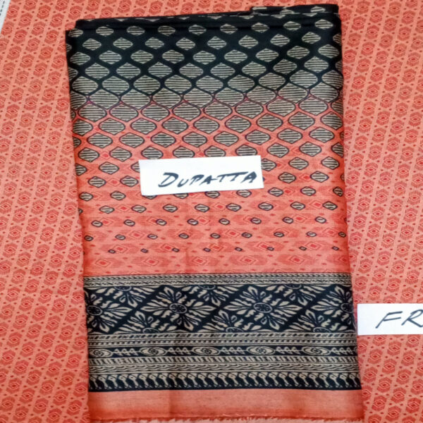 Fancy Printed Lawn Unstitched 3 Piece Suit Best for Girls  & women - Art# SS - FPL - SL8000-02 - UF - Image 4