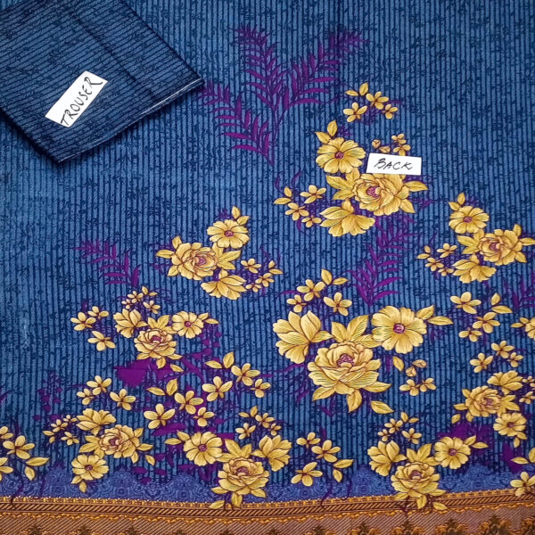 Fancy Printed Lawn Unstitched 3 Piece Suit Best for Girls  & women - Art# SS - FPL - SL8000-37 - UF - Image 2
