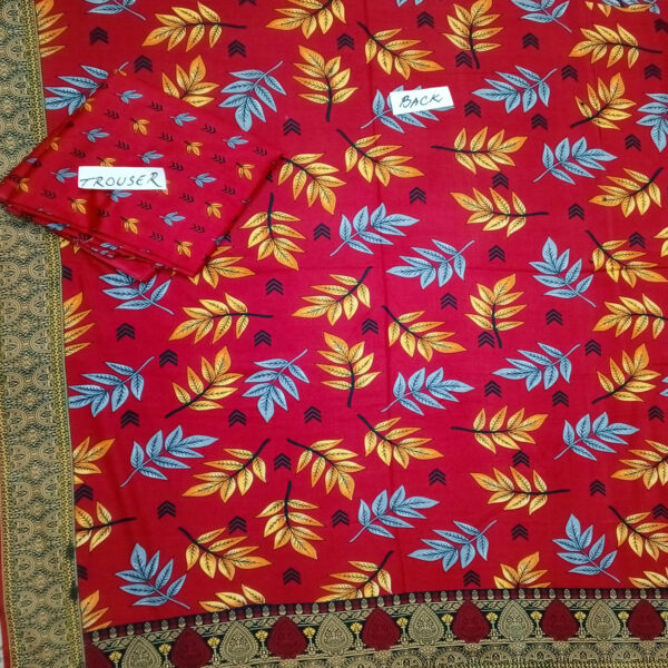 Fancy Printed Lawn Unstitched 3 Piece Suit Best for Girls  & women - Art# SS - FPL - SL8000-38 - UF - Image 2