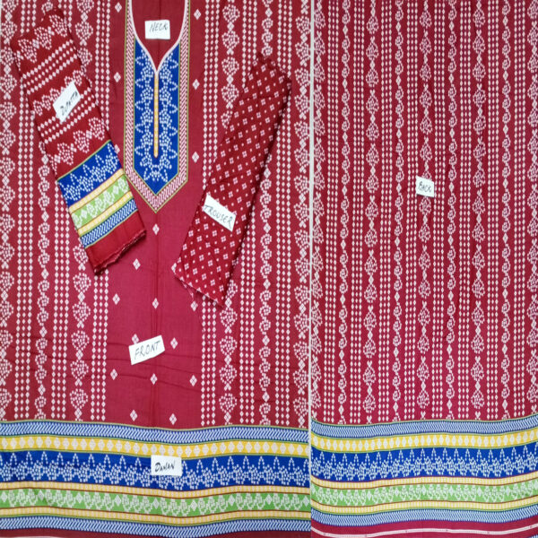Fancy Printed Lawn Unstitched 3 Piece Suit Best for Girls  & women - Art# SS - FPL - SL8000-09 - UF - Image 2
