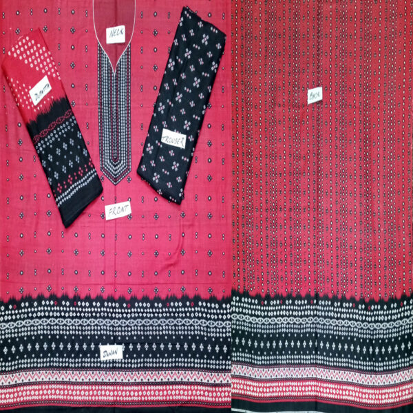 Fancy Printed Lawn Unstitched 3 Piece Suit Best for Girls  & women - Art# SS - FPL - SL8000-11 - UF - Image 2