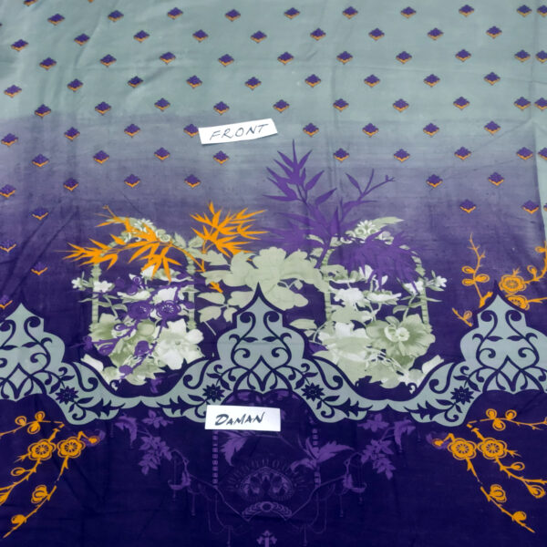 Fancy Printed Lawn Unstitched 3 Piece Suit Best for Girls  & women - Art# SS - FPL - LC - SL9000-03 - UF - Image 4