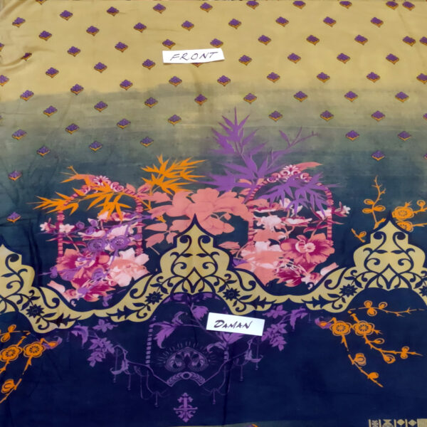 Fancy Printed Lawn Unstitched 3 Piece Suit Best for Girls  & women - Art# SS - FPL - LC - SL9000-04 - UF - Image 8