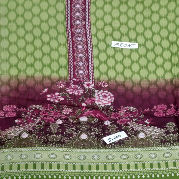 Fancy Printed Lawn Unstitched 3 Piece Suit Best for Girls  & women - Art# SS - FPL - LC - SL9000-02 - UF - Image 4