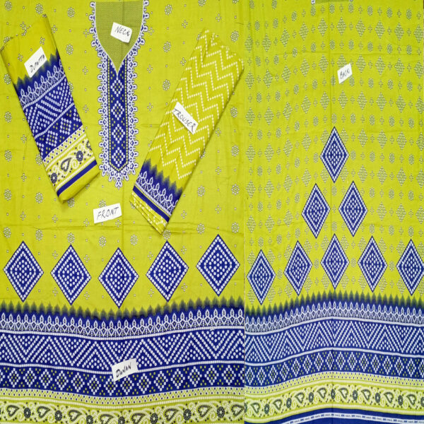 Fancy Printed Lawn Unstitched 3 Piece Suit Best for Girls  & women - Art# SS - FPL - SL8000-15 - UF - Image 3