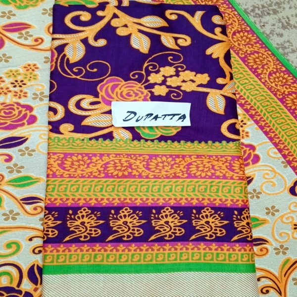 Fancy Printed Lawn Unstitched 3 Piece Suit Best for Girls  & women - Art# SS - FPL - SL8000-26 - UF - Image 5