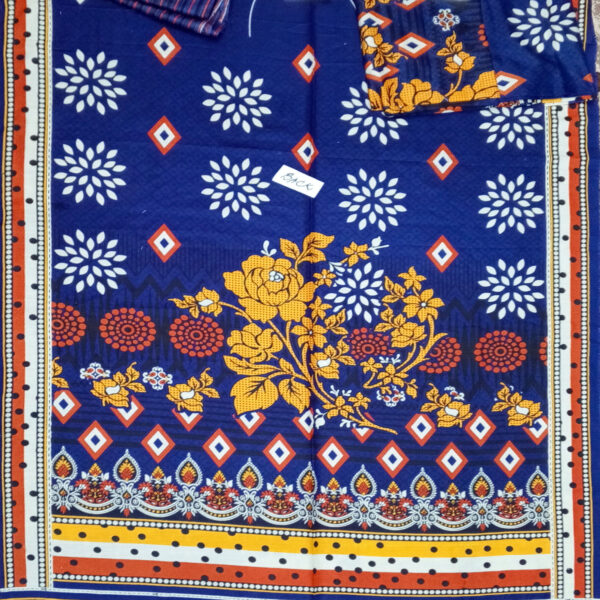 Fancy Printed Lawn Unstitched 3 Piece Suit Best for Girls  & women - Art# SS - FPL - SL8000-46 - UF - Image 2