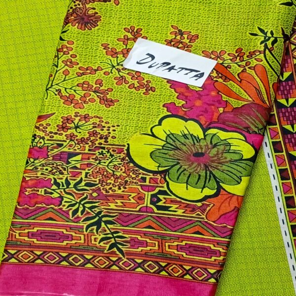 Fancy Printed Lawn Unstitched 3 Piece Suit Best for Girls  & women - Art# SS - FPL - SL8000-25 - UF - Image 6