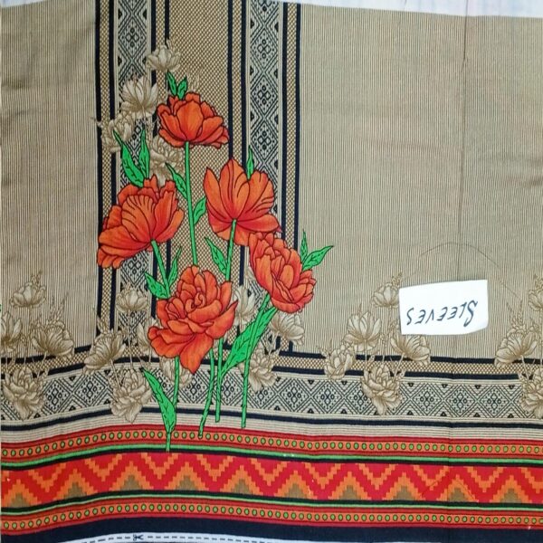 Fancy Printed Lawn Unstitched 3 Piece Suit Best for Girls  & women - Art# SS - FPL - SL8000-29 - UF - Image 3