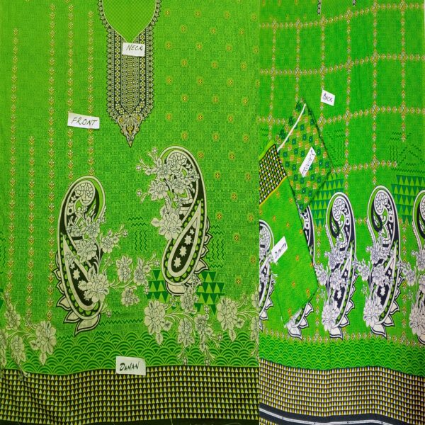 Fancy Printed Lawn Unstitched 3 Piece Suit Best for Girls  & women - Art# SS - FPL - SL8000-23 - UF - Image 3