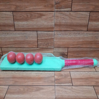 Cricket Bat & Balls set for Kids Plastic Material - Random Multicolor - Art# SS-Plastic-1B+4B-STCBt-0001
