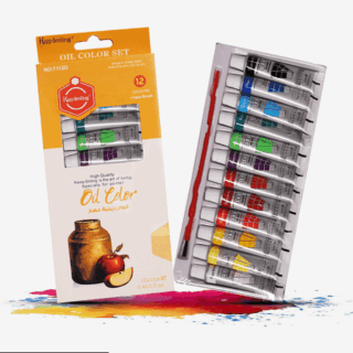 Keep Smiling Pack of 12 Oil Color Tube Set - Multicolor - Size 12ml tube -Art# SS-KS-Oil Color-St-AIP-006