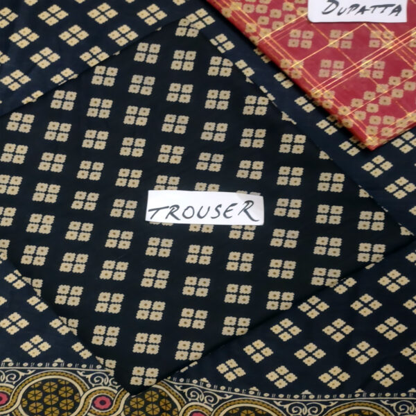 Fancy Printed Lawn Unstitched 3 Piece Suit Best for Girls  & women - Art# SS - FPL - LC - SL9000-08 - UF - Image 7