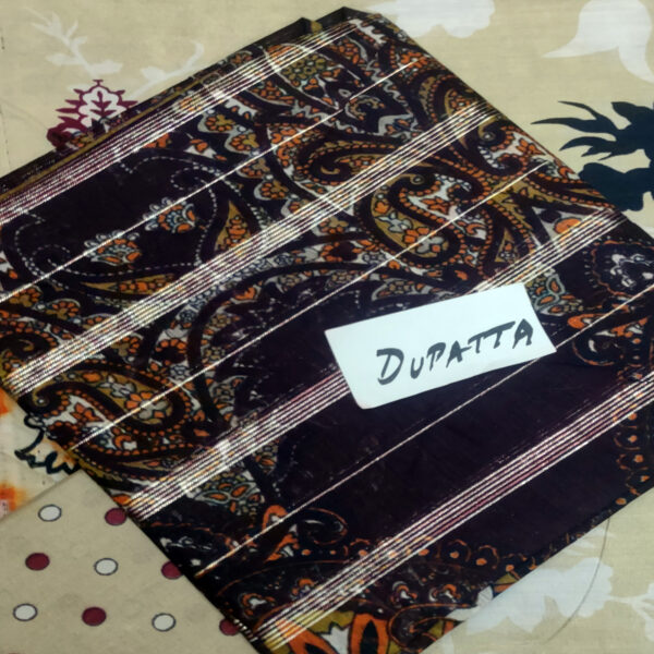 Fancy Printed Lawn Unstitched 3 Piece Suit Best for Girls  & women - Art# SS - FPL - LC - SL9000-15 - UF - Image 8