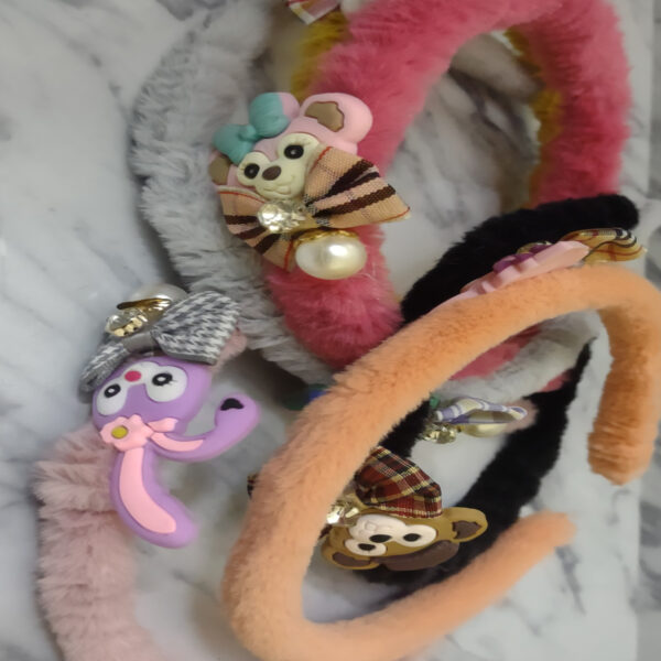 Fancy Stylish Soft Velvet Hair Band for Girls and Women  - Random Multi Color- Art# SS-HB-Velvet-FGAH-06-1Pc - Image 2