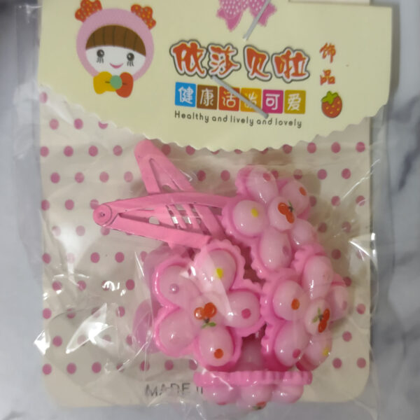 Fancy Stylish Hair Clips & Elastic Pony for Girls and Women - Random Multi Color- Art# SS-C&P3P-FWAH-0007-1Pc - Image 3