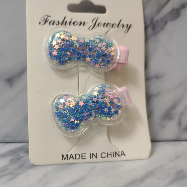 Fancy Stylish Hair Clip for Girls and Women  - Random Multi Color- Art# SS-Transparent-Glitter-Clip-FGAH-06-1Pc - Image 5