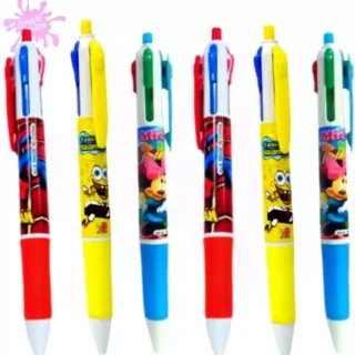 4 Color Kids Ball Pen (Cartoon Character) (1 Pcs)