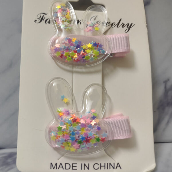 Fancy Stylish Hair Clip for Girls and Women  - Random Multi Color- Art# SS-Transparent-Glitter-Clip-FGAH-06-1Pc - Image 6