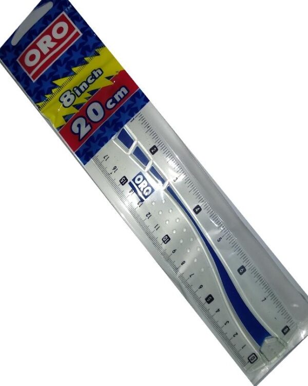 ORO 8 Inch Plastic Ruler Scale Art # 321