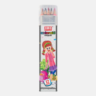 ORO Coloroid Tin Box 12 Pencil Colors