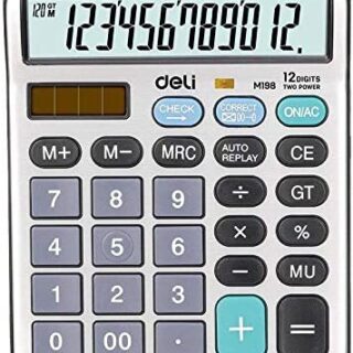 Deli Calculator 12-Digit Metal EM19810