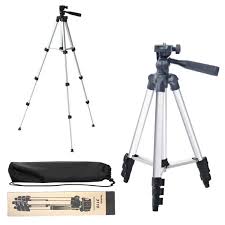 Universal Portable Tripod Stand with Metal Rod-Black & Silver Art # 3110